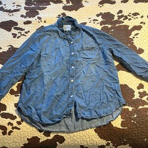 Casual Blue Button-Down Shirt - Women